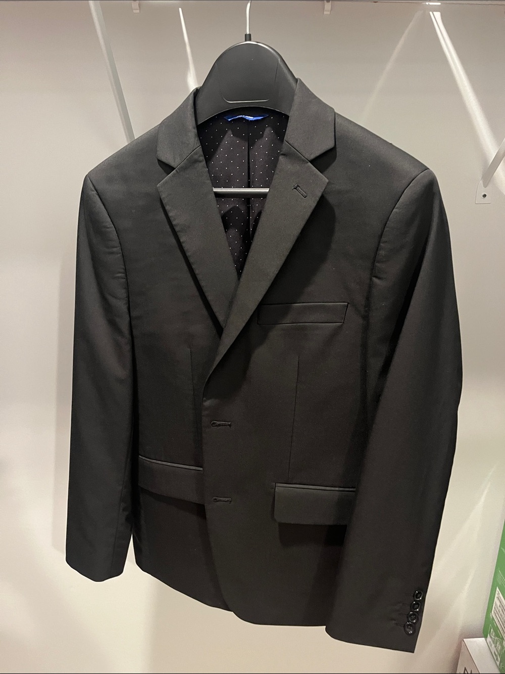 Men's Black Two-Button Blazer